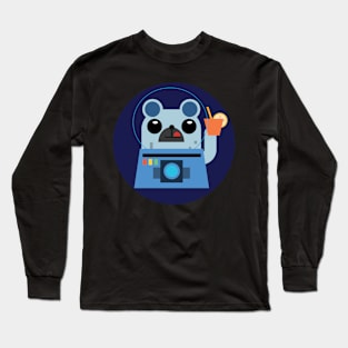 Space Bear with Mojito Long Sleeve T-Shirt